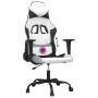 Silla gaming de masaje cuero sintético blanco y negro von , Gaming-Stühle - Ref: Foro24-345409, Preis: 120,30 €, Rabatt: %