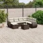 Set sofás de jardín 8 piezas y cojines ratán sintético marrón by , Garden sets - Ref: Foro24-3264159, Price: 531,95 €, Discou...