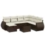Set sofás de jardín 8 piezas y cojines ratán sintético marrón by , Garden sets - Ref: Foro24-3264159, Price: 531,95 €, Discou...