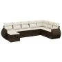 Set of 8 garden sofas and cushions synthetic rattan brown by , Garden sets - Ref: Foro24-3264209, Price: 545,55 €, Discount: %