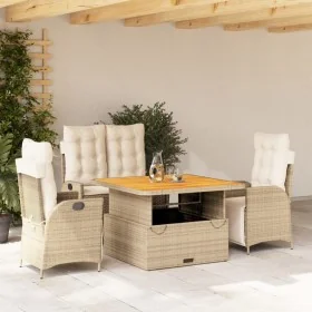 Garden dining set with cushions 4 pcs synthetic rattan beige by , Garden sets - Ref: Foro24-3277477, Price: 711,27 €, Discoun...
