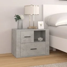 Plywood bedside table gray concrete 60x36x45 cm by , Nightstands - Ref: Foro24-816740, Price: 81,02 €, Discount: %