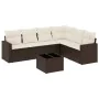 7-piece garden sofa set with brown PE rattan cushions by , Garden sets - Ref: Foro24-3219013, Price: 456,11 €, Discount: %
