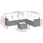 7-piece garden sofa set with brown PE rattan cushions by , Garden sets - Ref: Foro24-3219013, Price: 456,11 €, Discount: %