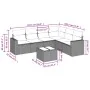 7-teilige Gartensofagarnitur mit braunen PE-Rattankissen von , Gartensets - Ref: Foro24-3219013, Preis: 456,11 €, Rabatt: %