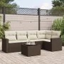 Set sofás de jardín 6 piezas y cojines ratán sintético marrón de , Conjuntos de jardín - Ref: Foro24-3218933, Precio: 403,27 ...