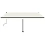 Toldo manual retráctil con LED color crema 450x350 cm by , Awnings - Ref: Foro24-3069842, Price: 557,74 €, Discount: %