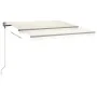 Toldo manual retráctil con LED color crema 450x350 cm by , Awnings - Ref: Foro24-3069842, Price: 557,74 €, Discount: %