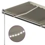 Toldo manual retráctil con LED color crema 450x350 cm by , Awnings - Ref: Foro24-3069842, Price: 557,74 €, Discount: %