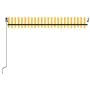 Manual retractable awning with yellow and white LED 450x350 cm by , Awnings - Ref: Foro24-3069203, Price: 452,46 €, Discount: %