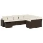 Set de sofás de jardín 10 pzas y cojines ratán sintético marrón de , Sofás modulares de exterior - Ref: Foro24-3251800, Preci...