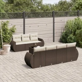 Set sofás de jardín 8 piezas y cojines ratán sintético marrón by , Garden sets - Ref: Foro24-3253470, Price: 556,89 €, Discou...