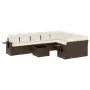 Set de sofás de jardín 10 pzas y cojines ratán sintético marrón by , Garden sets - Ref: Foro24-3252990, Price: 669,03 €, Disc...