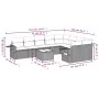 Set de sofás de jardín 10 pzas y cojines ratán sintético marrón by , Garden sets - Ref: Foro24-3252990, Price: 669,03 €, Disc...