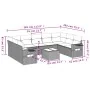 Set de sofás de jardín 10 pzas y cojines ratán sintético marrón by , Garden sets - Ref: Foro24-3252950, Price: 669,03 €, Disc...