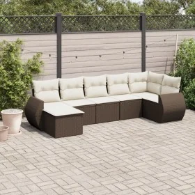 7-teilige Gartensofagarnitur mit braunen PE-Rattankissen von , Gartensets - Ref: Foro24-3254020, Preis: 456,58 €, Rabatt: %