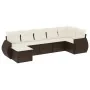 7-piece garden sofa set with brown PE rattan cushions by , Garden sets - Ref: Foro24-3254020, Price: 456,58 €, Discount: %