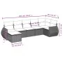 7-piece garden sofa set with brown PE rattan cushions by , Garden sets - Ref: Foro24-3254020, Price: 456,58 €, Discount: %