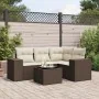 5-teiliges Garten-Esszimmerset und Kissen Kunstrattan braun von , Gartensets - Ref: Foro24-3254860, Preis: 376,19 €, Rabatt: %