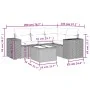 5-teiliges Garten-Esszimmerset und Kissen Kunstrattan braun von , Gartensets - Ref: Foro24-3254860, Preis: 376,19 €, Rabatt: %
