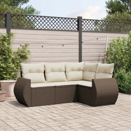 Set de sofás de jardín 4 pzas y cojines ratán sintético marrón von , Gartensets - Ref: Foro24-3253650, Preis: 316,83 €, Rabat...