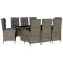 Set comedor jardín 9 pzas y cojines ratán sintético gris de , Conjuntos de jardín - Ref: Foro24-3213528, Precio: 1,00 €, Desc...