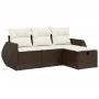 Set of 4 garden sofas and cushions synthetic rattan brown by , Garden sets - Ref: Foro24-3264069, Price: 284,94 €, Discount: %