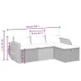 Set of 4 garden sofas and cushions synthetic rattan brown by , Garden sets - Ref: Foro24-3264069, Price: 284,94 €, Discount: %