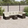 Set of 9 garden sofas and cushions synthetic rattan brown by , Garden sets - Ref: Foro24-3249902, Price: 575,78 €, Discount: %