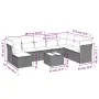 Set of 9 garden sofas and cushions synthetic rattan brown by , Garden sets - Ref: Foro24-3249902, Price: 575,78 €, Discount: %