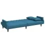 2-seater sofa bed with pillows and blue velvet stool by , Sofas - Ref: Foro24-3216218, Price: 373,88 €, Discount: %