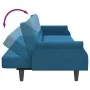 2-seater sofa bed with pillows and blue velvet stool by , Sofas - Ref: Foro24-3216218, Price: 373,88 €, Discount: %