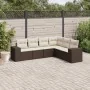 Set sofás de jardín 6 piezas y cojines ratán sintético marrón von , Gartensets - Ref: Foro24-3254950, Preis: 432,45 €, Rabatt: %