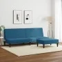 2-Sitzer-Schlafsofa mit blauem Samthocker von , Sofas - Ref: Foro24-3216230, Preis: 294,32 €, Rabatt: %