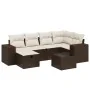 7-teilige Gartensofagarnitur mit braunen PE-Rattankissen von , Gartensets - Ref: Foro24-3264429, Preis: 473,52 €, Rabatt: %