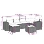 7-teilige Gartensofagarnitur mit braunen PE-Rattankissen von , Gartensets - Ref: Foro24-3264429, Preis: 473,52 €, Rabatt: %