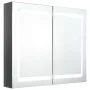 Bathroom cabinet with LED mirror glossy gray 80x12x68 cm by vidaXL, bathroom vanities - Ref: Foro24-326514, Price: 160,05 €, ...