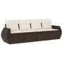 Set mit 4 Gartensofas und Kissen Kunstrattan braun von , Gartensets - Ref: Foro24-3221082, Preis: 290,59 €, Rabatt: %