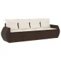 Set of 4 garden sofas and cushions synthetic rattan brown by , Garden sets - Ref: Foro24-3221082, Price: 290,59 €, Discount: %