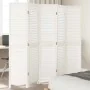 Biombo separador de 5 paneles madera maciza Paulownia blanco de , Divisores de ambientes - Ref: Foro24-358838, Precio: 136,05...