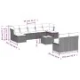 Set of 10 garden sofas and cushions synthetic rattan brown by , Garden sets - Ref: Foro24-3250122, Price: 587,21 €, Discount: %