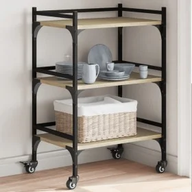 Sonoma Küchenwagen aus Eichenholzwerkstoff 50x35x75,5 cm von , Küchen- und Speisewagen - Ref: Foro24-842347, Preis: 58,36 €, ...