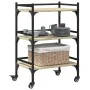 Sonoma oak engineered wood kitchen cart 50x35x75.5 cm by , Kitchen and dining carts - Ref: Foro24-842347, Price: 58,33 €, Dis...