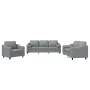 Juego de sofás con cojines 3 piezas tela gris claro de , Sofás - Ref: Foro24-3201786, Precio: 670,91 €, Descuento: %