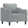 Juego de sofás con cojines 3 piezas tela gris claro de , Sofás - Ref: Foro24-3201786, Precio: 670,91 €, Descuento: %