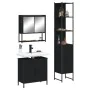 3 pcs bathroom furniture set plywood black by , Bathroom furniture - Ref: Foro24-3214680, Price: 188,30 €, Discount: %
