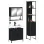 3-teiliges Badmöbel-Set Sperrholz schwarz von , Badezimmermöbel - Ref: Foro24-3214680, Preis: 185,44 €, Rabatt: %