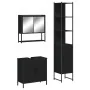 3-teiliges Badmöbel-Set Sperrholz schwarz von , Badezimmermöbel - Ref: Foro24-3214680, Preis: 185,44 €, Rabatt: %
