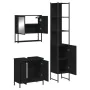 Juego de muebles de baño 3 pzas madera contrachapada negro de , Muebles de baño - Ref: Foro24-3214680, Precio: 185,00 €, Desc...