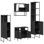 4-teiliges Sperrholz-Badmöbel-Set schwarz von , Badezimmermöbel - Ref: Foro24-3214705, Preis: 233,37 €, Rabatt: %